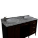 Bellaterra Home Imola 61" 2-Door 4-Drawer 2-Shelf Walnut and Black Freestanding Vanity Set - Luxe Vanity & Tub