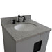 Bellaterra Home Kolb 25" 2-Door 1-Drawer Light Gray Freestanding Vanity Set With Ceramic Undermount Oval Sink and Gray Granite Top - Luxe Vanity & Tub