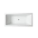 Bellaterra Home Livorno 59" x 24" Glossy White Rectangle Acrylic Freestanding Soaking Bathtub - Luxe Vanity & Tub