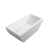 Bellaterra Home Livorno 59" x 24" Glossy White Rectangle Acrylic Freestanding Soaking Bathtub - Luxe Vanity & Tub