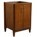 Bellaterra Home MCM 24" 2-Door 1-Drawer Walnut Freestanding Vanity Base - Luxe Vanity & Tub