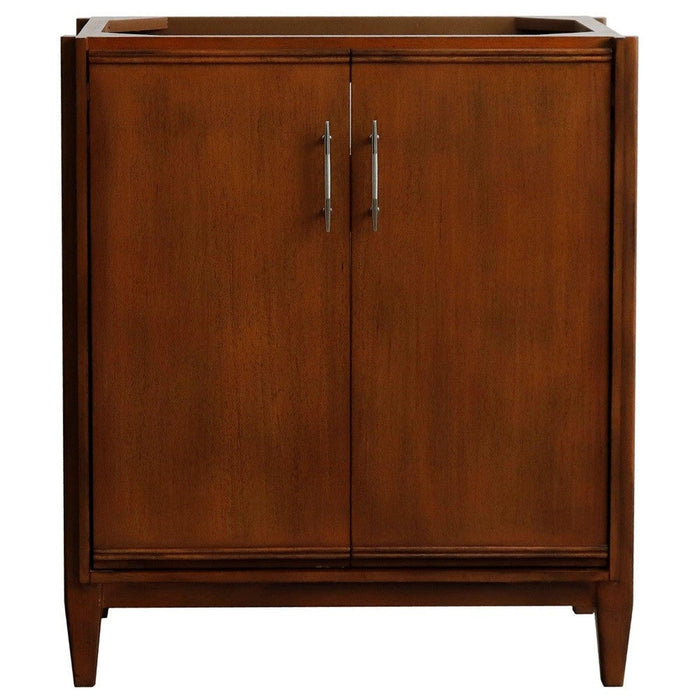 Bellaterra Home MCM 30" 2-Door 1-Drawer Walnut Freestanding Vanity Base