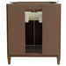 Bellaterra Home MCM 30" 2-Door 1-Drawer Walnut Freestanding Vanity Base - Luxe Vanity & Tub