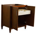 Bellaterra Home MCM 30" 2-Door 1-Drawer Walnut Freestanding Vanity Base - Luxe Vanity & Tub