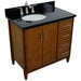 Bellaterra Home MCM 37" 2-Door 3-Drawer Walnut Freestanding Vanity Set - Luxe Vanity & Tub