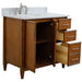 Bellaterra Home MCM 37" 2-Door 3-Drawer Walnut Freestanding Vanity Set - Luxe Vanity & Tub