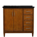 Bellaterra Home MCM 37" 2-Door 3-Drawer Walnut Freestanding Vanity Set - Luxe Vanity & Tub