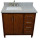 Bellaterra Home MCM 37" 2-Door 3-Drawer Walnut Freestanding Vanity Set - Luxe Vanity & Tub