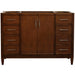 Bellaterra Home MCM 48" 2-Door 6-Drawer Walnut Freestanding Vanity Base