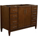 Bellaterra Home MCM 48" 2-Door 6-Drawer Walnut Freestanding Vanity Base - Luxe Vanity & Tub