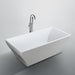 Bellaterra Home Messina 71" x 23" Glossy White Rectangle Acrylic Freestanding Soaking Bathtub - Luxe Vanity & Tub