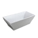 Bellaterra Home Messina 71" x 23" Glossy White Rectangle Acrylic Freestanding Soaking Bathtub - Luxe Vanity & Tub