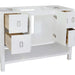 Bellaterra Home Monterey 48" 2-Door 4-Drawer White Freestanding Vanity Base - Luxe Vanity & Tub