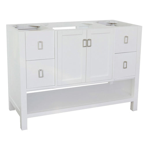 Bellaterra Home Monterey 48" 2-Door 4-Drawer White Freestanding Vanity Base