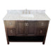 Bellaterra Home Monterey 49" 2-Door 4-Drawer Silvery Brown Freestanding Vanity Set - Luxe Vanity & Tub