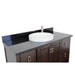 Bellaterra Home Monterey 49" 2-Door 4-Drawer Silvery Brown Freestanding Vanity Set With Ceramic Vessel Sink and Black Galaxy Top - Luxe Vanity & Tub