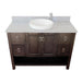 Bellaterra Home Monterey 49" 2-Door 4-Drawer Silvery Brown Freestanding Vanity Set With Ceramic Vessel Sink and Gray Granite Top - Luxe Vanity & Tub