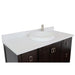 Bellaterra Home Monterey 49" 2-Door 4-Drawer Silvery Brown Freestanding Vanity Set With Ceramic Vessel Sink and White Quartz Top - Luxe Vanity & Tub