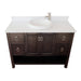 Bellaterra Home Monterey 49" 2-Door 4-Drawer Silvery Brown Freestanding Vanity Set With Ceramic Vessel Sink and White Quartz Top - Luxe Vanity & Tub