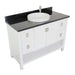 Bellaterra Home Monterey 49" 2-Door 4-Drawer White Freestanding Vanity Set With Ceramic Vessel Sink and Black Galaxy Top - Luxe Vanity & Tub