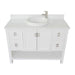 Bellaterra Home Monterey 49" 2-Door 4-Drawer White Freestanding Vanity Set With Ceramic Vessel Sink and White Quartz Top - Luxe Vanity & Tub