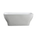 Bellaterra Home Novara 59" x 24" Glossy White Rectangle Acrylic Freestanding Soaking Bathtub - Luxe Vanity & Tub