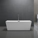 Bellaterra Home Odessa 67" x 24" Glossy White Rectangle Acrylic Freestanding Soaking Bathtub - Luxe Vanity & Tub