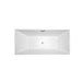 Bellaterra Home Odessa 67" x 24" Glossy White Rectangle Acrylic Freestanding Soaking Bathtub - Luxe Vanity & Tub