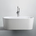 Bellaterra Home Padua 63" x 23" Glossy White Oval Acrylic Freestanding Soaking Bathtub - Luxe Vanity & Tub