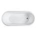 Bellaterra Home Padua 63" x 23" Glossy White Oval Acrylic Freestanding Soaking Bathtub - Luxe Vanity & Tub