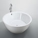 Bellaterra Home Pescara 59" x 24" Glossy White Round Acrylic Freestanding Soaking Bathtub - Luxe Vanity & Tub