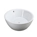 Bellaterra Home Pescara 59" x 24" Glossy White Round Acrylic Freestanding Soaking Bathtub - Luxe Vanity & Tub