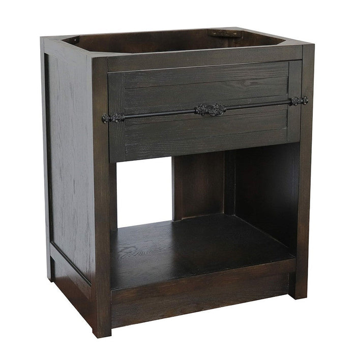 Bellaterra Home Plantation 30" 1-Drawer Brown Ash Freestanding Vanity Set