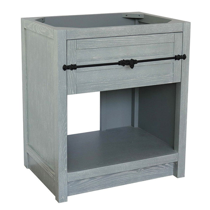 Bellaterra Home Plantation 30" 1-Drawer Gray Ash Freestanding Vanity Base