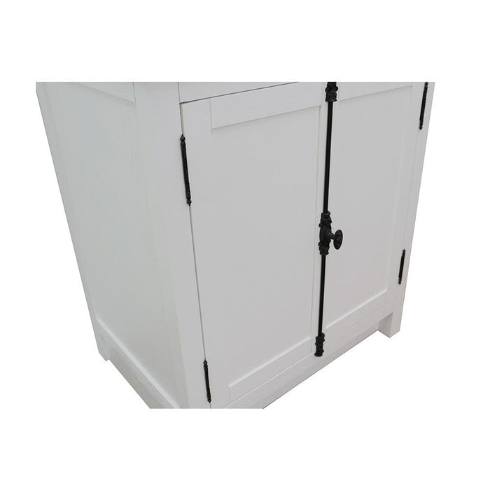 Bellaterra Home Plantation 30" 2-Door Glacier Ash Freestanding Vanity Base - Luxe Vanity & Tub