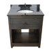 Bellaterra Home Plantation 31" 1-Drawer Brown Ash Freestanding Vanity Set With Ceramic Undermount Oval Sink and Black Galaxy Top - Luxe Vanity & Tub