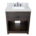 Bellaterra Home Plantation 31" 1-Drawer Brown Ash Freestanding Vanity Set With Ceramic Undermount Rectangular Sink and Gray Granite Top - Luxe Vanity & Tub