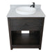 Bellaterra Home Plantation 31" 1-Drawer Brown Ash Freestanding Vanity Set With Ceramic Vessel Sink and Gray Granite Top - Luxe Vanity & Tub