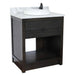 Bellaterra Home Plantation 31" 1-Drawer Brown Ash Freestanding Vanity Set With Ceramic Vessel Sink and White Carrara Marble Top - Luxe Vanity & Tub