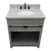 Bellaterra Home Plantation 31" 1-Drawer Gray Ash Freestanding Vanity Set With Ceramic Undermout Oval Sink and Gray Granite Top - Luxe Vanity & Tub