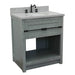 Bellaterra Home Plantation 31" 1-Drawer Gray Ash Freestanding Vanity Set With Ceramic Undermout Oval Sink and Gray Granite Top - Luxe Vanity & Tub