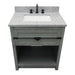 Bellaterra Home Plantation 31" 1-Drawer Gray Ash Freestanding Vanity Set With Ceramic Undermout Rectangular Sink and Gray Granite Top - Luxe Vanity & Tub