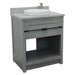 Bellaterra Home Plantation 31" 1-Drawer Gray Ash Freestanding Vanity Set With Ceramic Vessel Sink and Gray Granite Top - Luxe Vanity & Tub