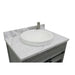 Bellaterra Home Plantation 31" 1-Drawer Gray Ash Freestanding Vanity Set With Ceramic Vessel Sink and White Carrara Marble Top - Luxe Vanity & Tub