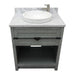 Bellaterra Home Plantation 31" 1-Drawer Gray Ash Freestanding Vanity Set With Ceramic Vessel Sink and White Carrara Marble Top - Luxe Vanity & Tub