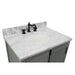 Bellaterra Home Plantation 31" 2-Door Gray Ash Freestanding Vanity Set With Ceramic Undermount Oval Sink and White Carrara Marble Top - Luxe Vanity & Tub