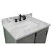 Bellaterra Home Plantation 31" 2-Door Gray Ash Freestanding Vanity Set With Ceramic Undermount Rectangular Sink and White Carrara Marble Top - Luxe Vanity & Tub