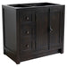 Bellaterra Home Plantation 36" 2-Door 3-Drawer Brown Ash Freestanding Vanity Base With Right Offset