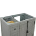 Bellaterra Home Plantation 36" 2-Door 3-Drawer Gray Ash Freestanding Vanity Base With Right Offset - Luxe Vanity & Tub