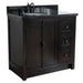 Bellaterra Home Plantation 37" 2-Door 3-Drawer Brown Ash Freestanding Vanity Set - Luxe Vanity & Tub